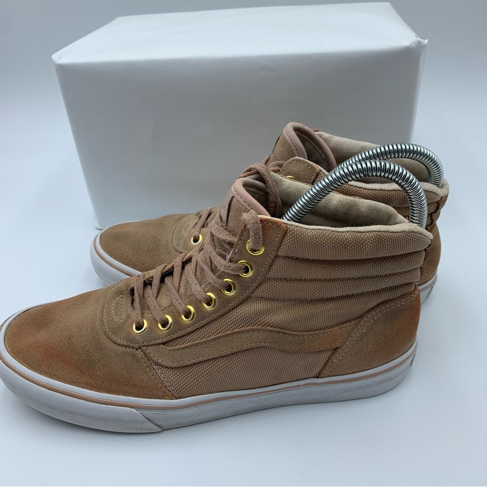 Vans Off The Wall Trainers High Top Peach Pink Skate Casual Sneakers EU39 UK 6 - Picture 1 of 9